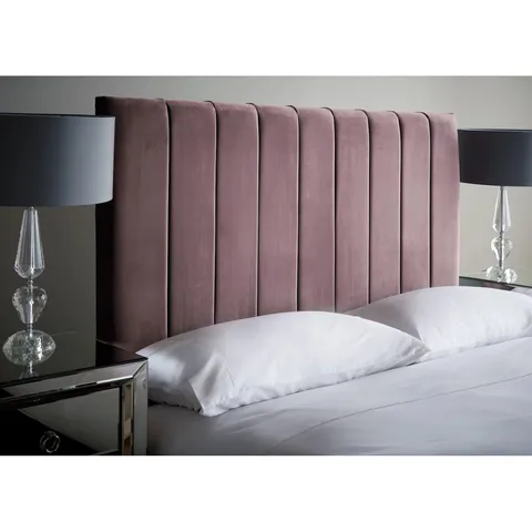 BOXED THERESA UPHOLSTERED HEADBOARD - SMALL DOUBLE, HEATHER (1 BOX)