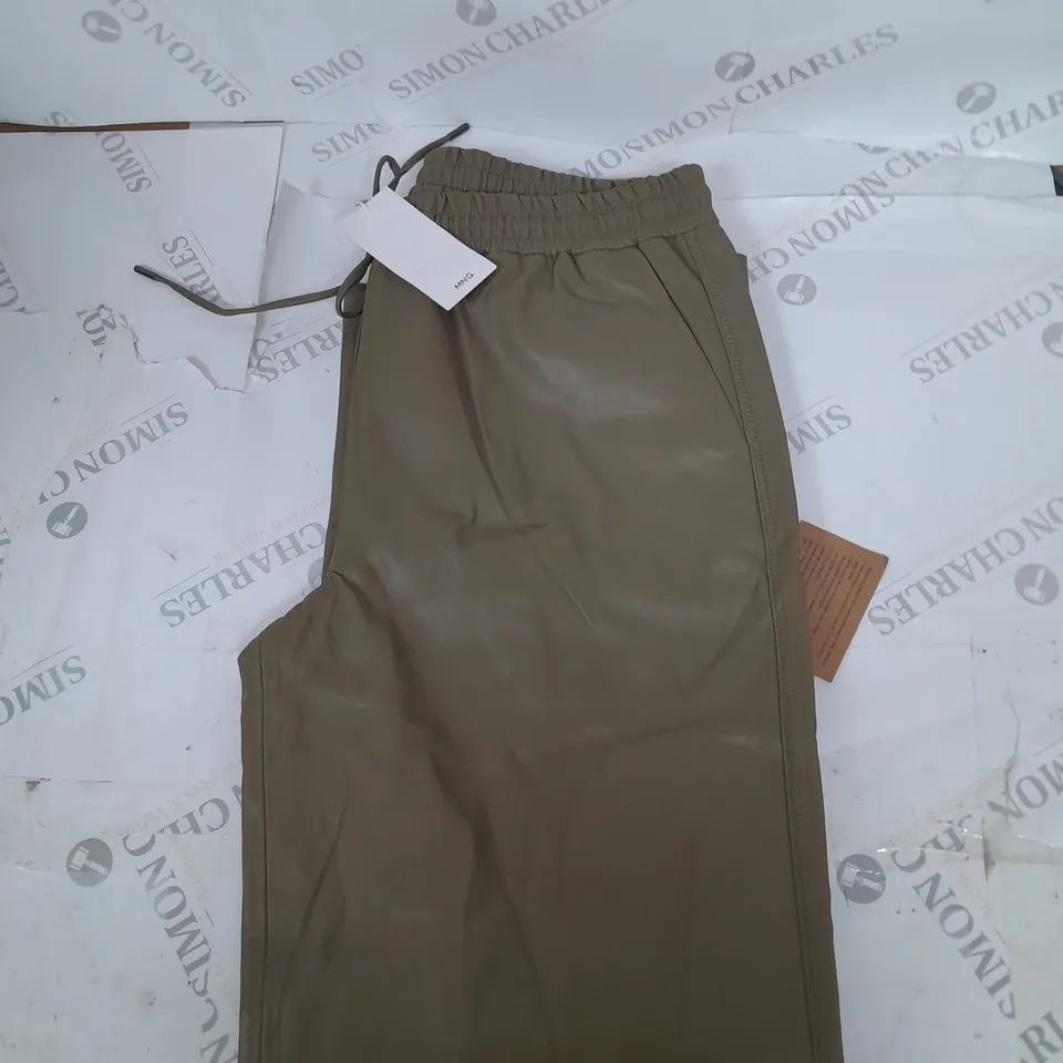 MNG FAUX LEATHER TROUSERS SIZE M