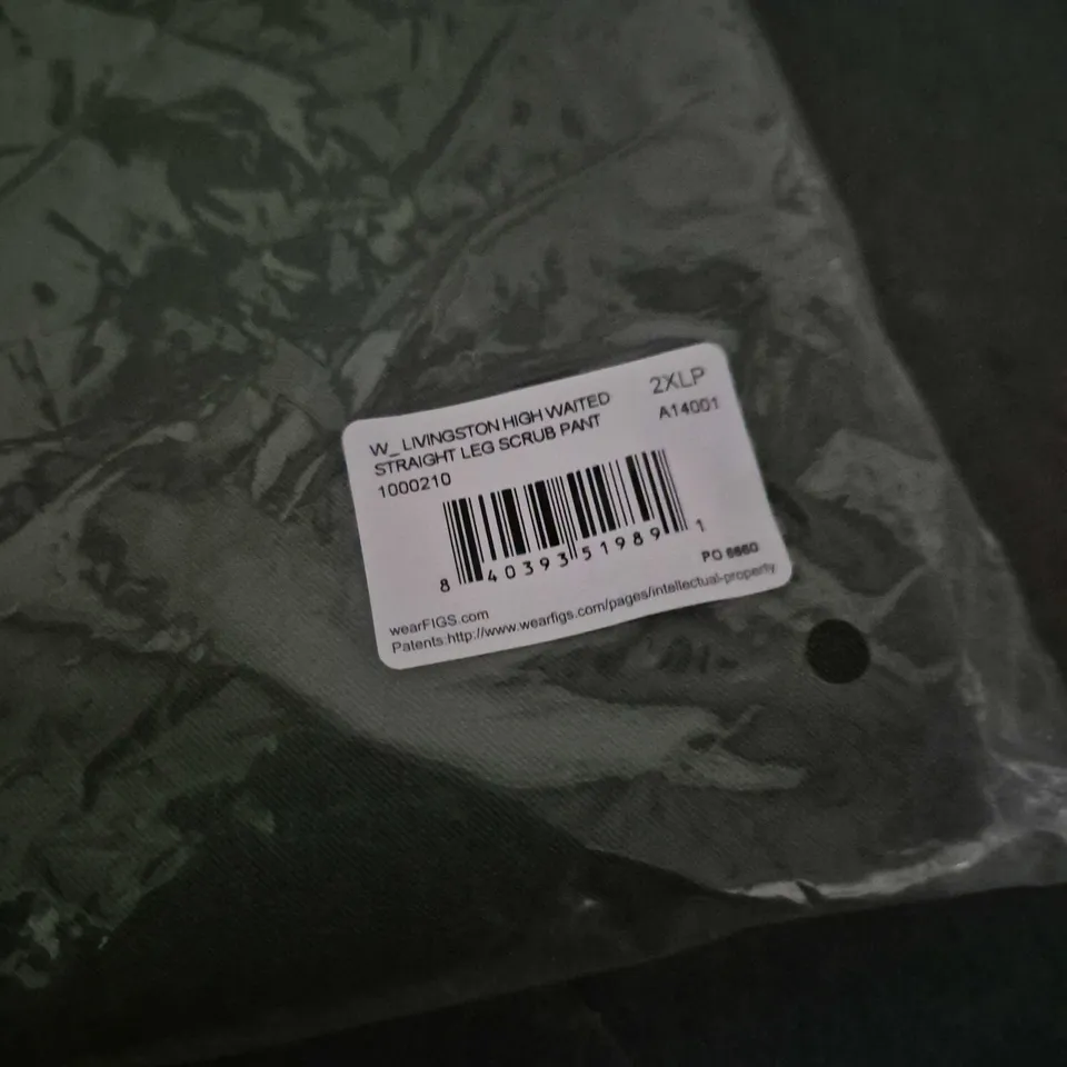 BAGGED FIGS SCRUB PANTS – W. LIVINGSTON HIGH-WAISTED STRAIGHT-LEG, WOMEN'S, 2XL-P