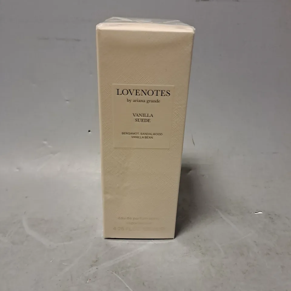 BOXED AND SEALED LOVENOTES BY ARIANNA GRANDE VANILLA SUEDE EAU DE PARFUM 125ML