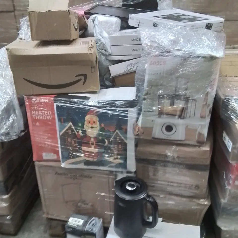 PALLET TO CONTAIN A LARGE QUANTITY OF ELECTRICAL PRODUCTS TO INCLUDE;LEG MASSAGER,KETTLE,AIR COMPRESSOR 