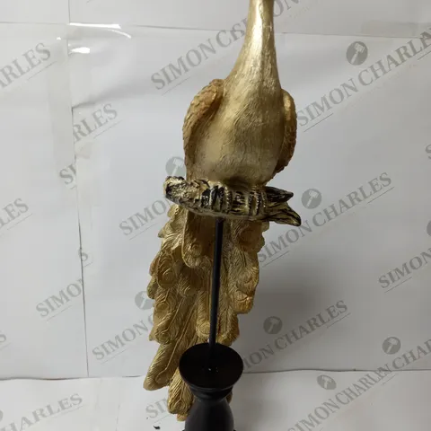 BOXED ALISON CORK GOLD PEACOCK DECOR