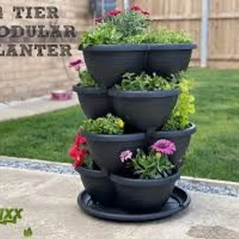 S-FIXX 4 TIER VERTICAL MODULAR PLANTER