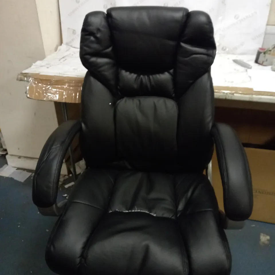 BOXED PU DIRECTORS OFFICE CHAIR - BLACK (COLLECTION ONLY) RRP £119