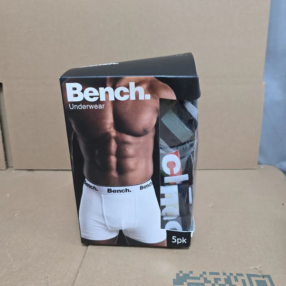 BENCH. UNDERWEAR – MEN'S BOXER BRIEFS 5-PACK SIZE MEDIUM