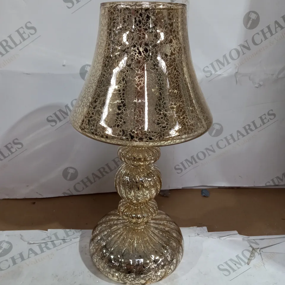 HOME REFLECTIONS PRE-LIT LED MERCURY GLASS LAMP GOLD