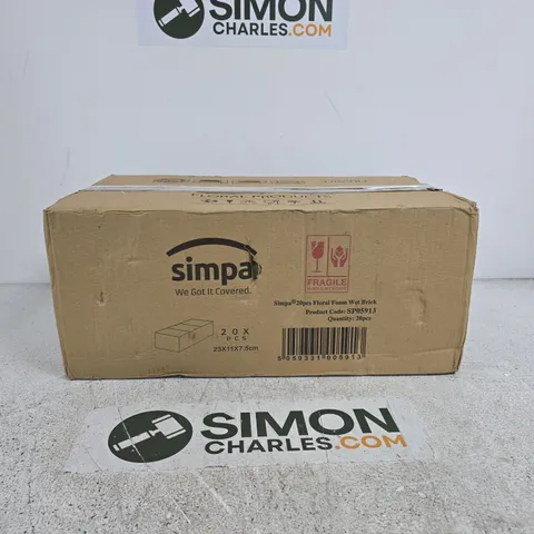 SIMPA 20 PIECE FLORAL FOAM WET BRICK GREEN