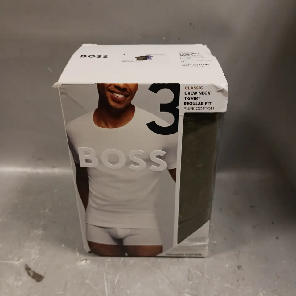 BOSS BODYWEAR 3 PACK LOUNGEWEAR T-SHIRTS - MULTI - LARGE RRP £29.99