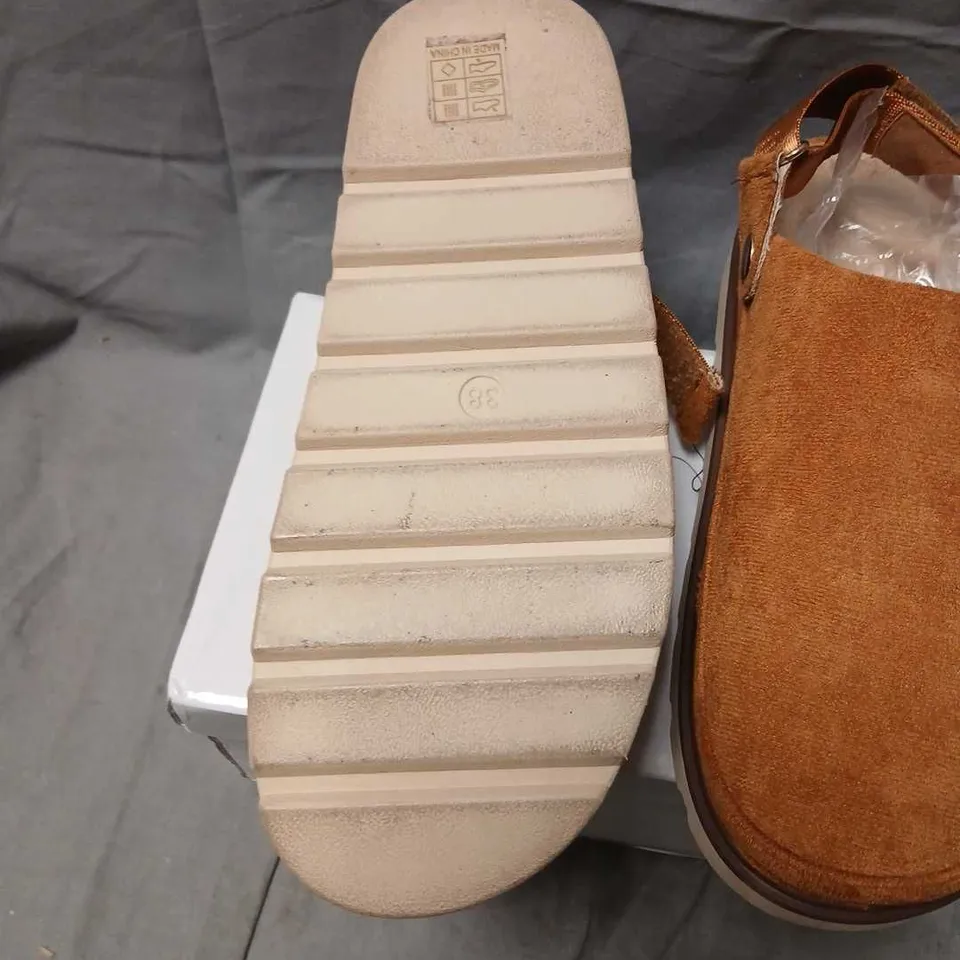 UGG SUEDE SLIP-ON SLIPPERS – BROWN, EU 38 (UK 5.5)