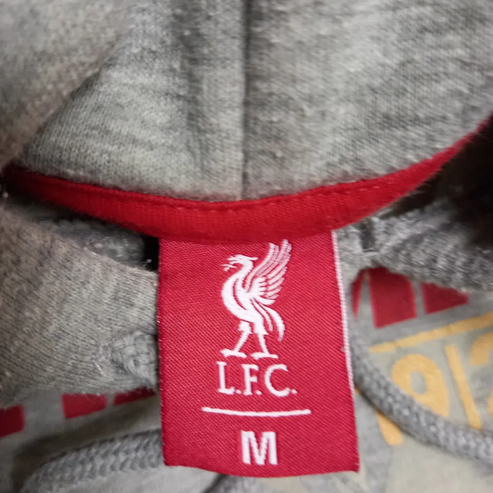 LFC HOODED PRINTED SWEATSHIRT IN GREY MARL SIZE M