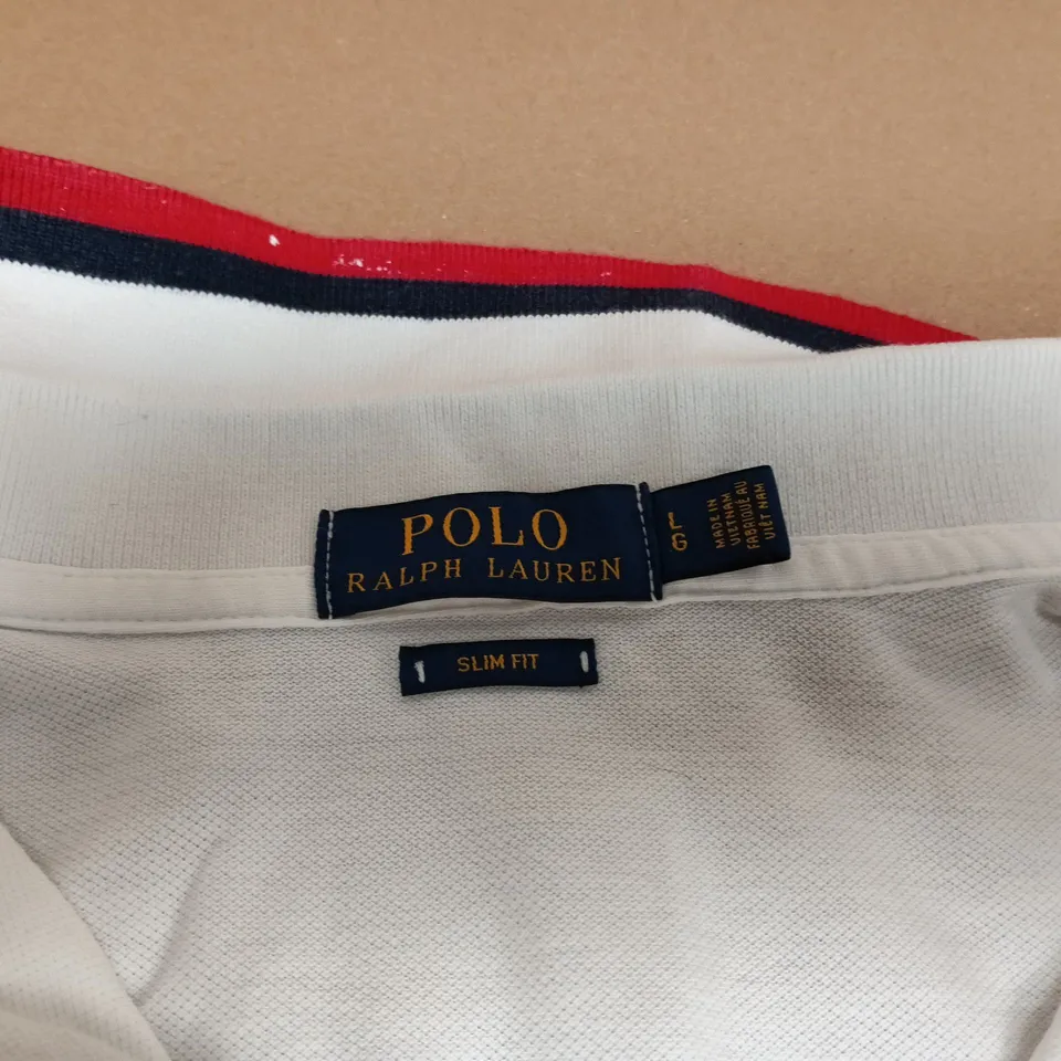 POLO RALPH LAUREN LARGE WHITE POLO SHIRT 