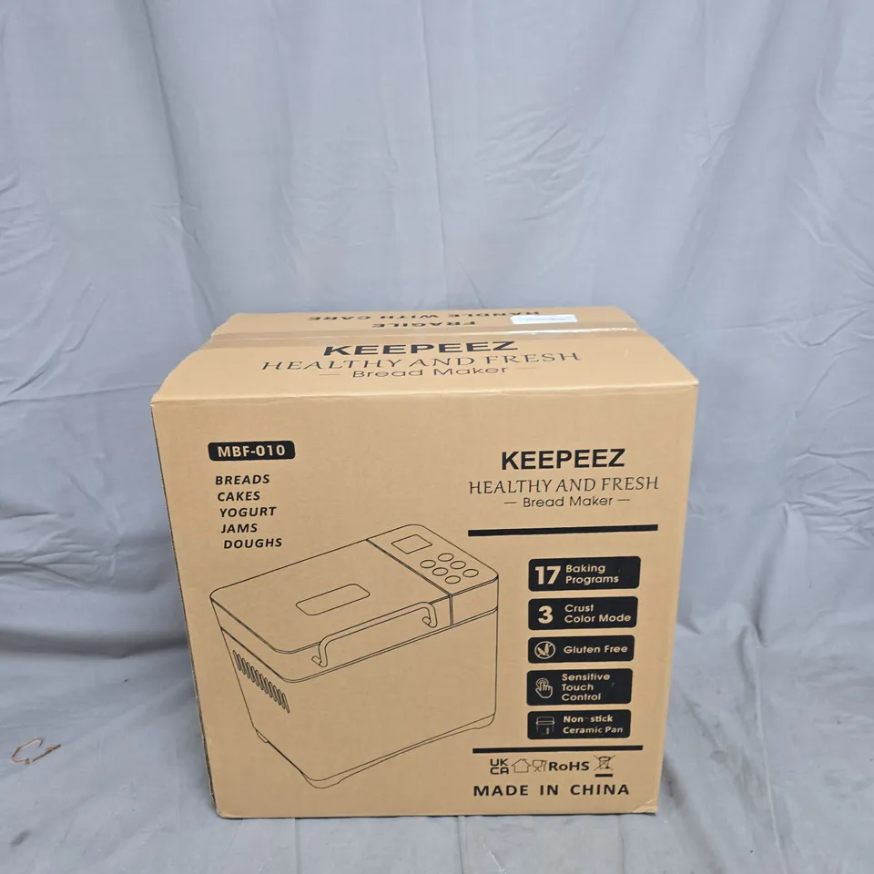 KEEPEEZ BREAD MAKER MBF-010 – HEALTHY & FRESH BREAD MAKER (BOXED)