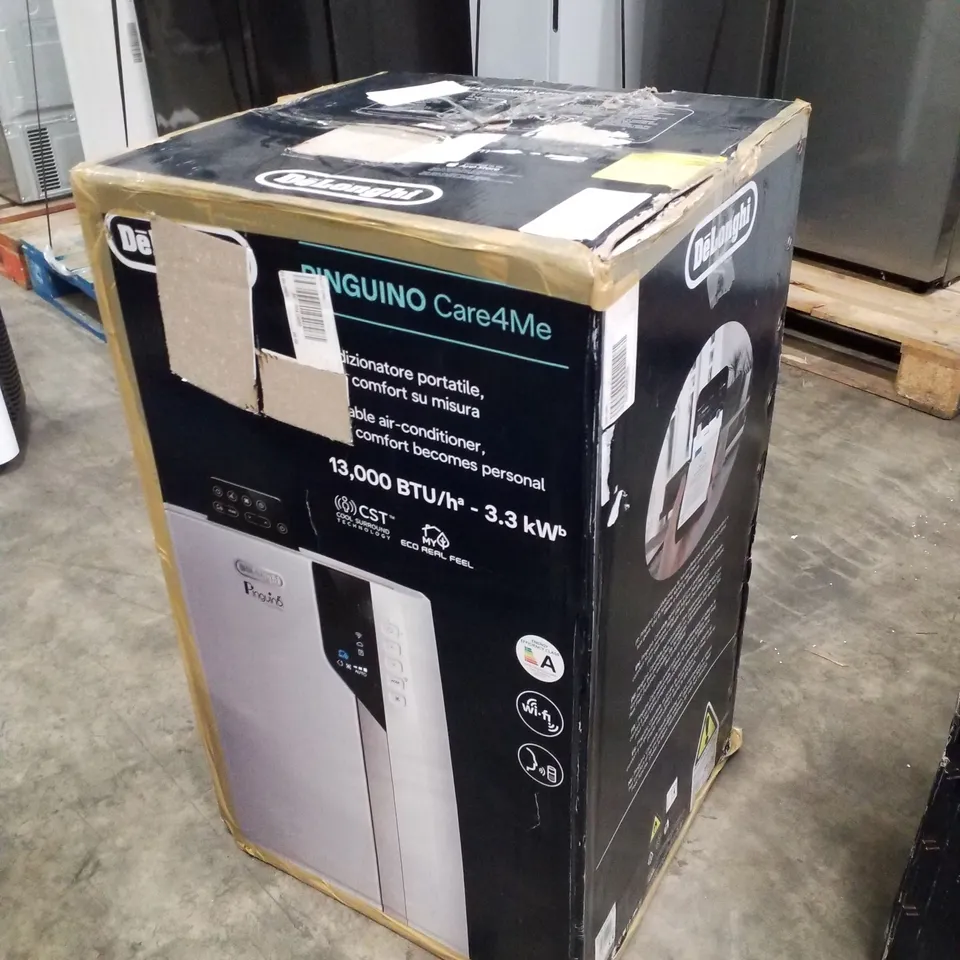 BOXED DELONGHI PINGUINO PACEX130 PORTABLE AIR CONDITIONER - UNPROCESSED RAW RETURN