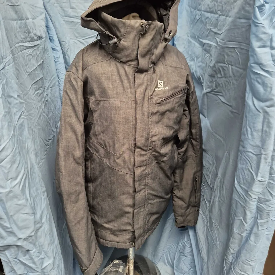 SALOMON MEN'S OUTDOOR JACKET WITH HOOD – SIZE L