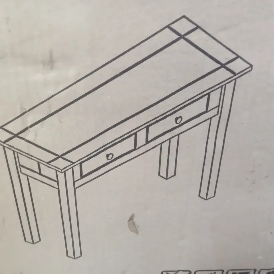 BOXED WEISS CONSOLE TABLE 