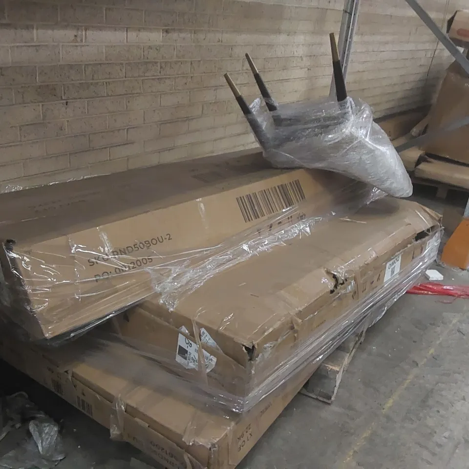 PALLET CONTAINING A LARGE QUANTITY OF ASSORTED DESIGNER FURNITURE PARTS ECT