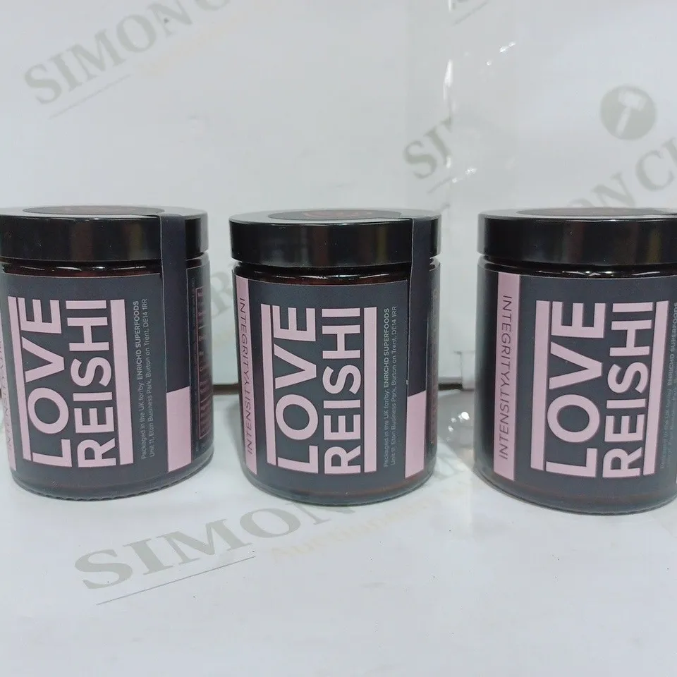 LOT TO CONTAIN 3 X 70G ENRICHD REISHI POWDER WOOD-GROWN SEMI WILD 10:1 DUAL EXTRACT - COLLECTION ONLY