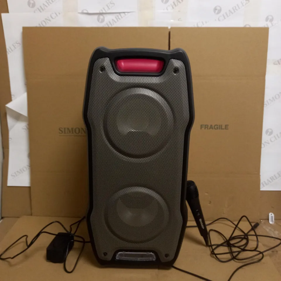SHARP PARTY SPEAKER SYSTEM WITH MICROPHONE