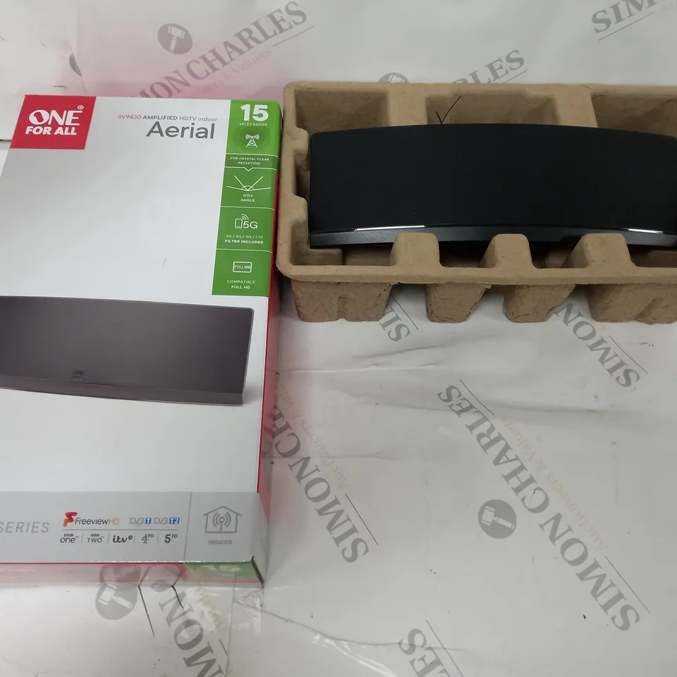 ONE FOR ALL AMPLIFIED HDTV INDOOR AERIAL SV9430 - 15 MILES RANGE