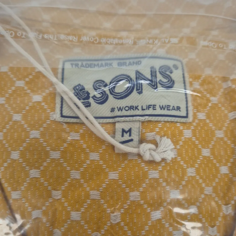 &SONS VISTA SHIRT YELLOW, MEN'S SHIRT, SIZE M