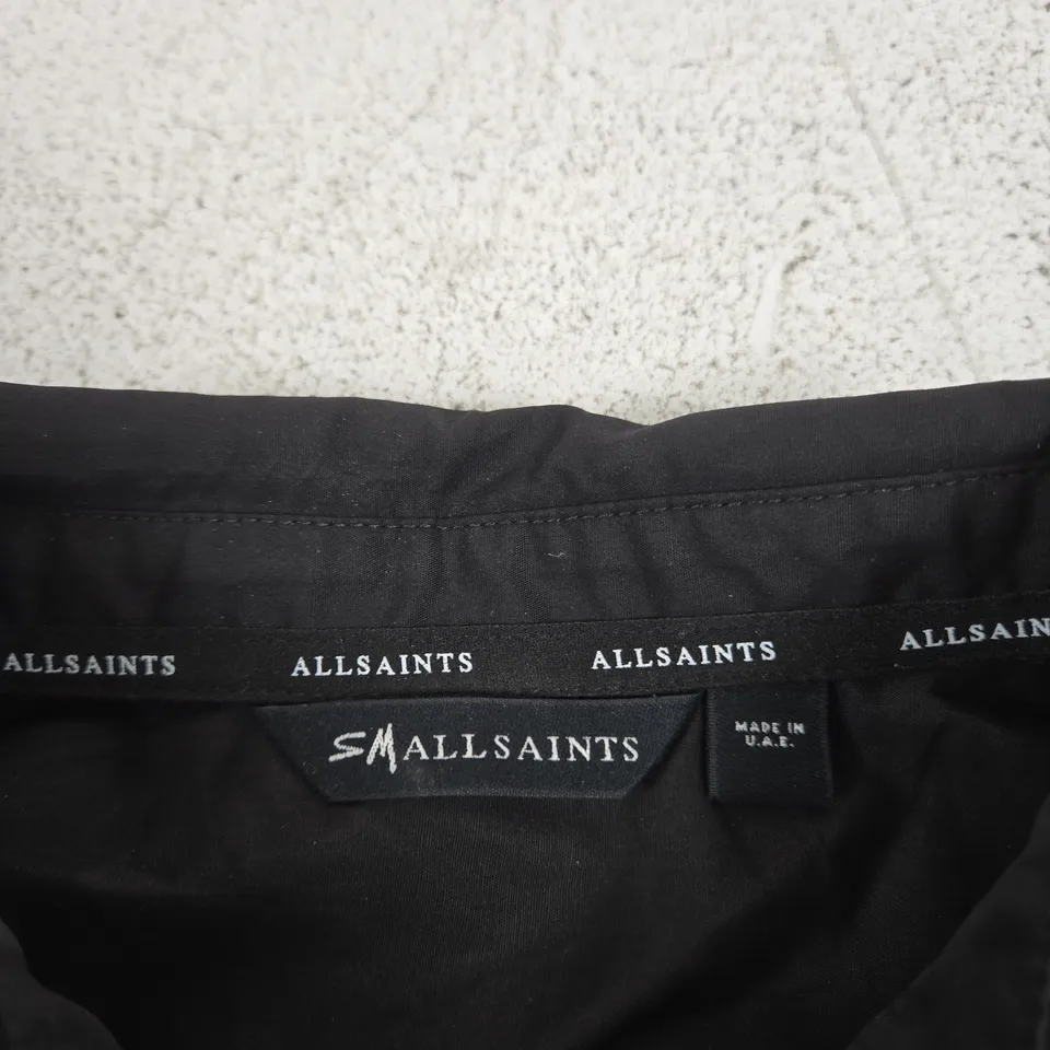 ALLSAINTS BLACK BUTTON-FRONT SHIRT
