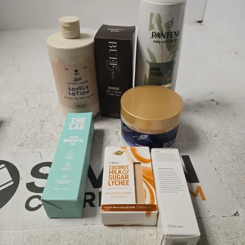 APPROXIMATELY 20 ASSORTED HEALTH & BEAUTY PRODUCTS TO INCLUDE HAIR GROWTH OIL, DOVE SOAP, ANTI BLEMISH SERUM ETC 