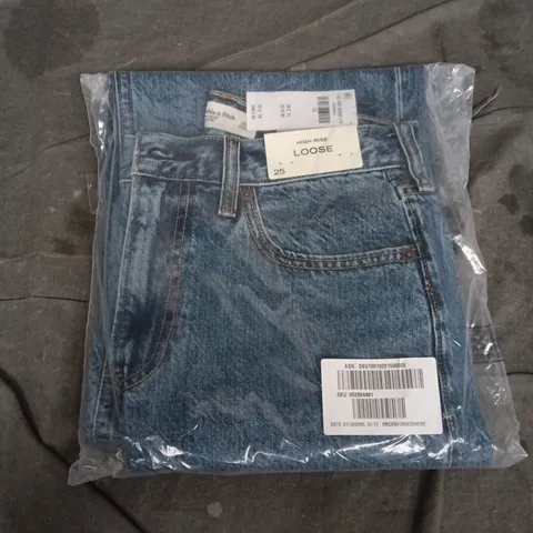 BAGGED ABERCROMBIE & FITCH WOMEN'S HIGH RISE LOOSE JEANS β SIZE 25