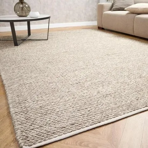 MICHELLE KEEGAN HOME SABANA 100% WOOL RUG IN TAUPE (120x170cm) - COLLECTION ONLY