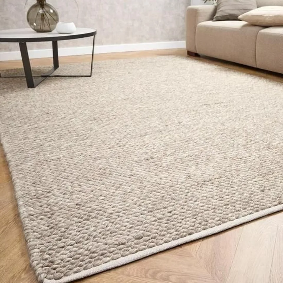 MICHELLE KEEGAN HOME SABANA 100% WOOL RUG IN TAUPE (120x170cm) - COLLECTION ONLY