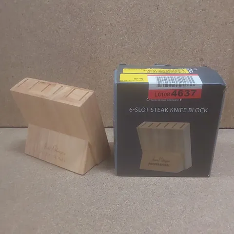 BOXED 6 SLOT KNIFE BLOCK (1 BOX)