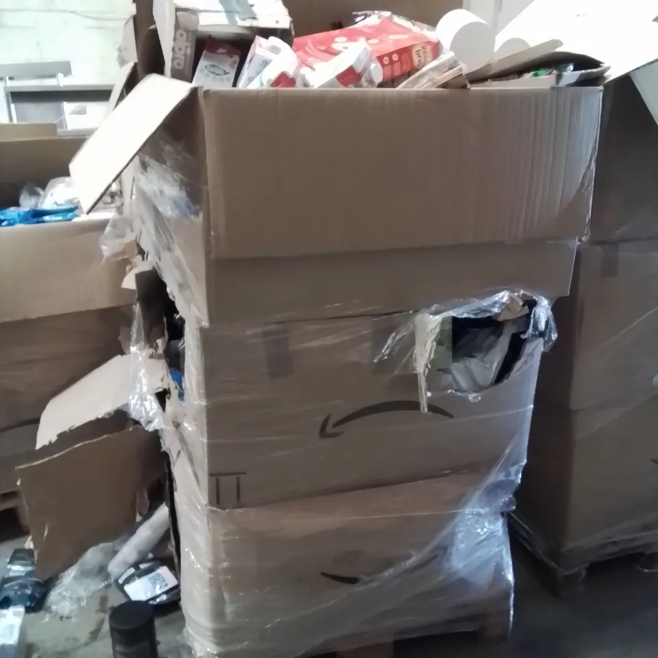 PALLET CONTAINING A LARGE QUANTITY OF ASSORTED FOOD PRODUCTS AND LIQUID BASE ITEMS TO INCLUDE;TASSIMO COFFEE PODS,NESCAFE AZERA,CREATINE,BISCUITS,TEABAGS