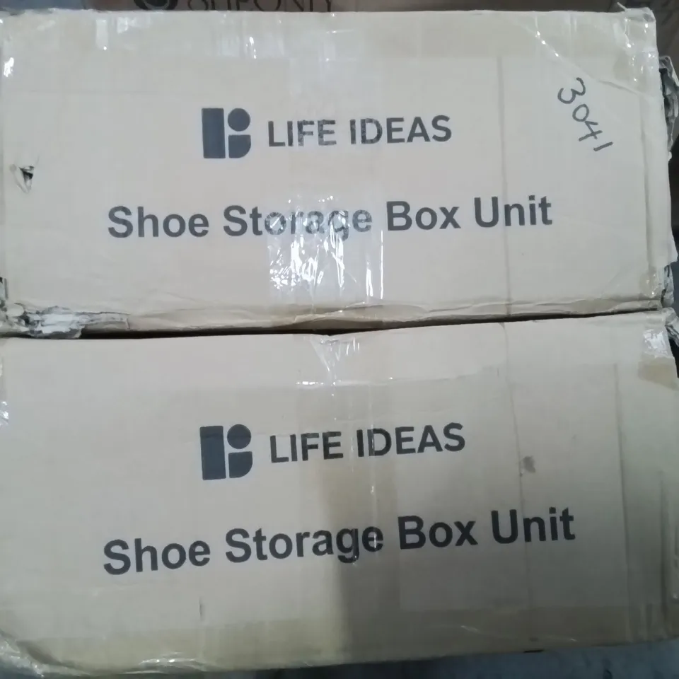 BOXED LIFE IDEAS SHOE STORAGE BOX UNIT X2