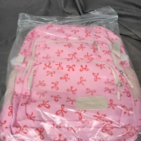 PINK CHILDREN'S RUCKSACK WITH BOW PATTERN