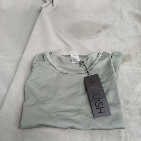 VANQUISH ELEVATE SEAMLESS DARK OLIVE FITNESS VEST – UK S