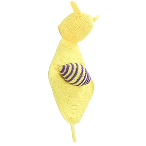 APPROXIMATELY 5 BRAND NEW CROCHET YELLOW AND PURPLE SNAIL DRESS UP OUTFIT