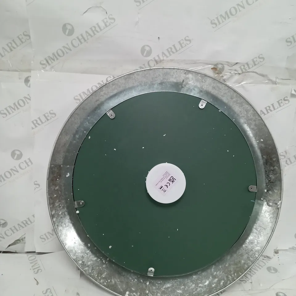 LARGE OUTDOOR GALVANISED STEEL CLOCK - GREEN FACE