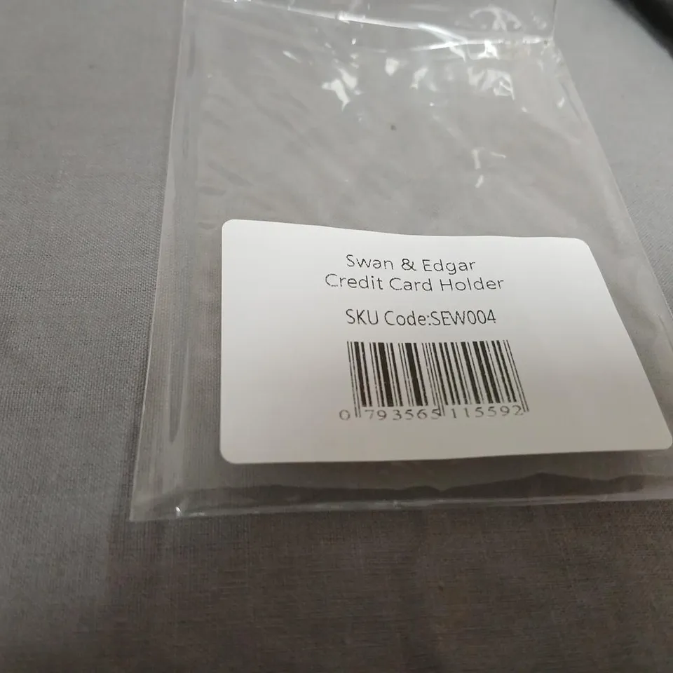 SWAN & EDGAR CREDIT CARD HOLDER – BLACK PEBBLED LEATHER