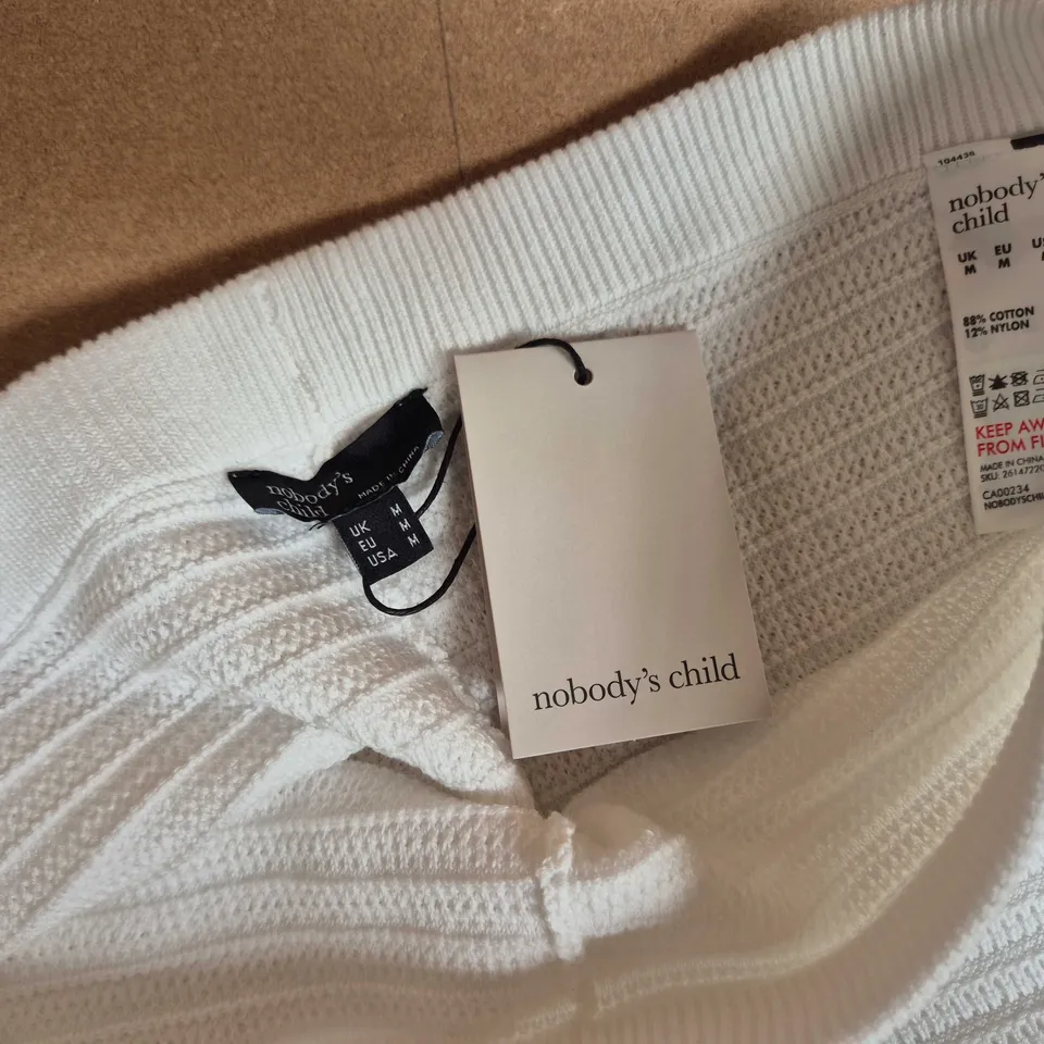 NOBODYS CHILD CROCHET TRIM SHORTS IN WHITE - UK MEDIUM