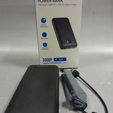 BOXED VEGER 30,000MAH QUICK CHARGE POWER BANK