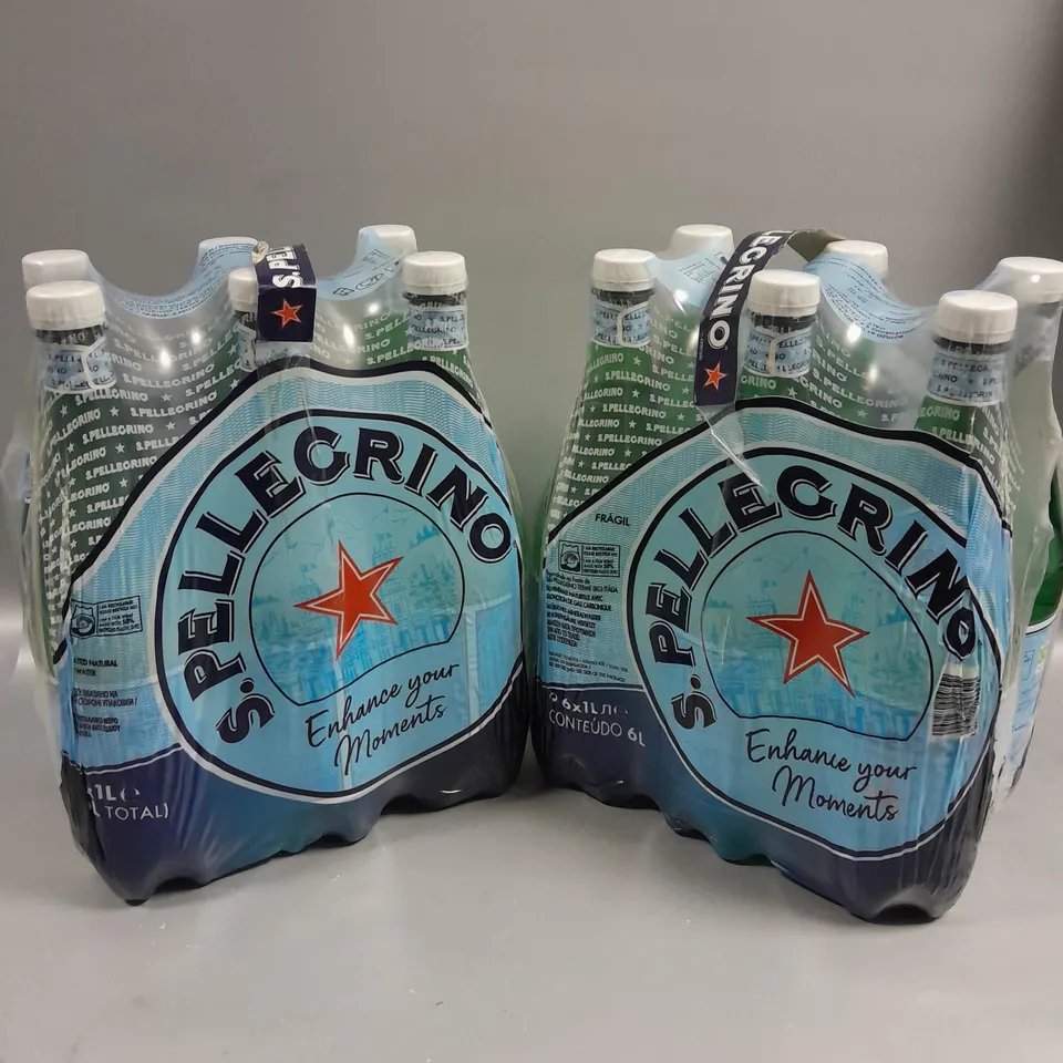 12 X S.PELLEGRINO SPARKLING NATURAL MINERAL WATERS - 12 X 1L
