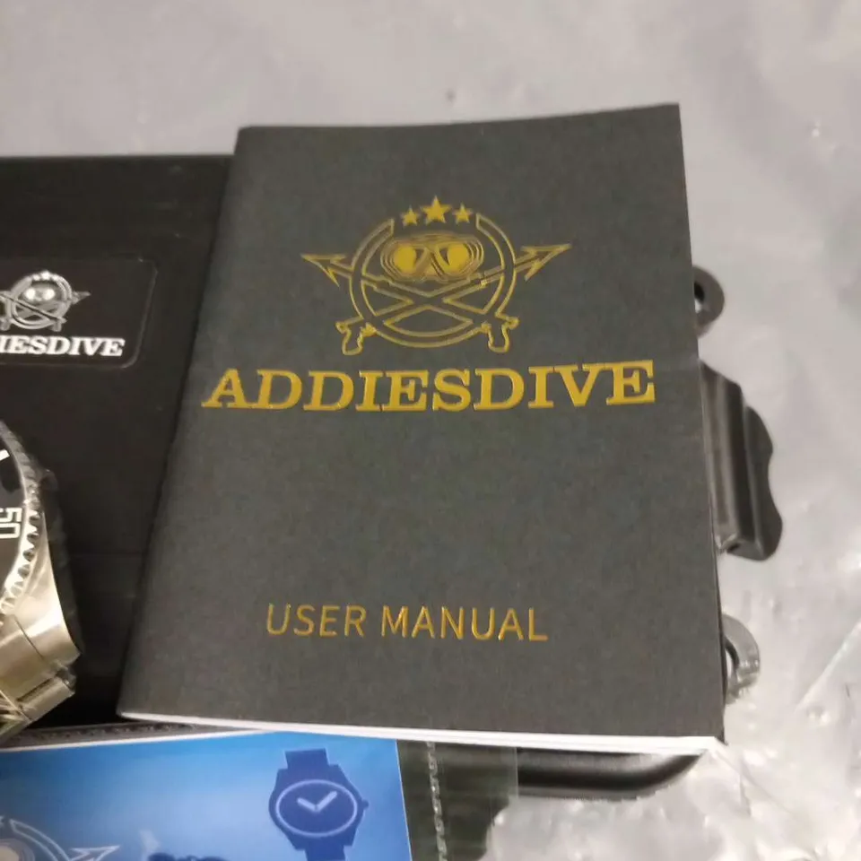 BOXED ADDIESDIVE DEEP SEA HUNTER STAINLESS STEEL WRIST WATCH