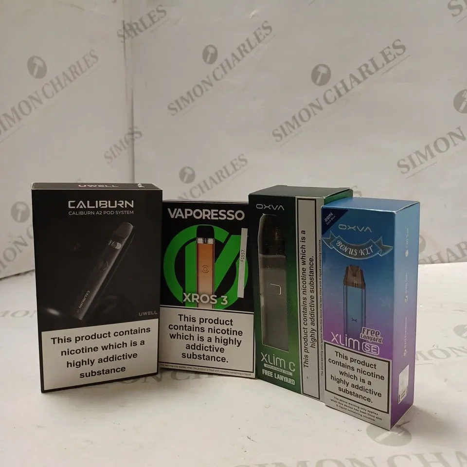 BOX OF APPROX 10 ITEMS TO INCLUDE CALIBURN A2, VAPORESSO XROS 3, OXVA XLIM C. 