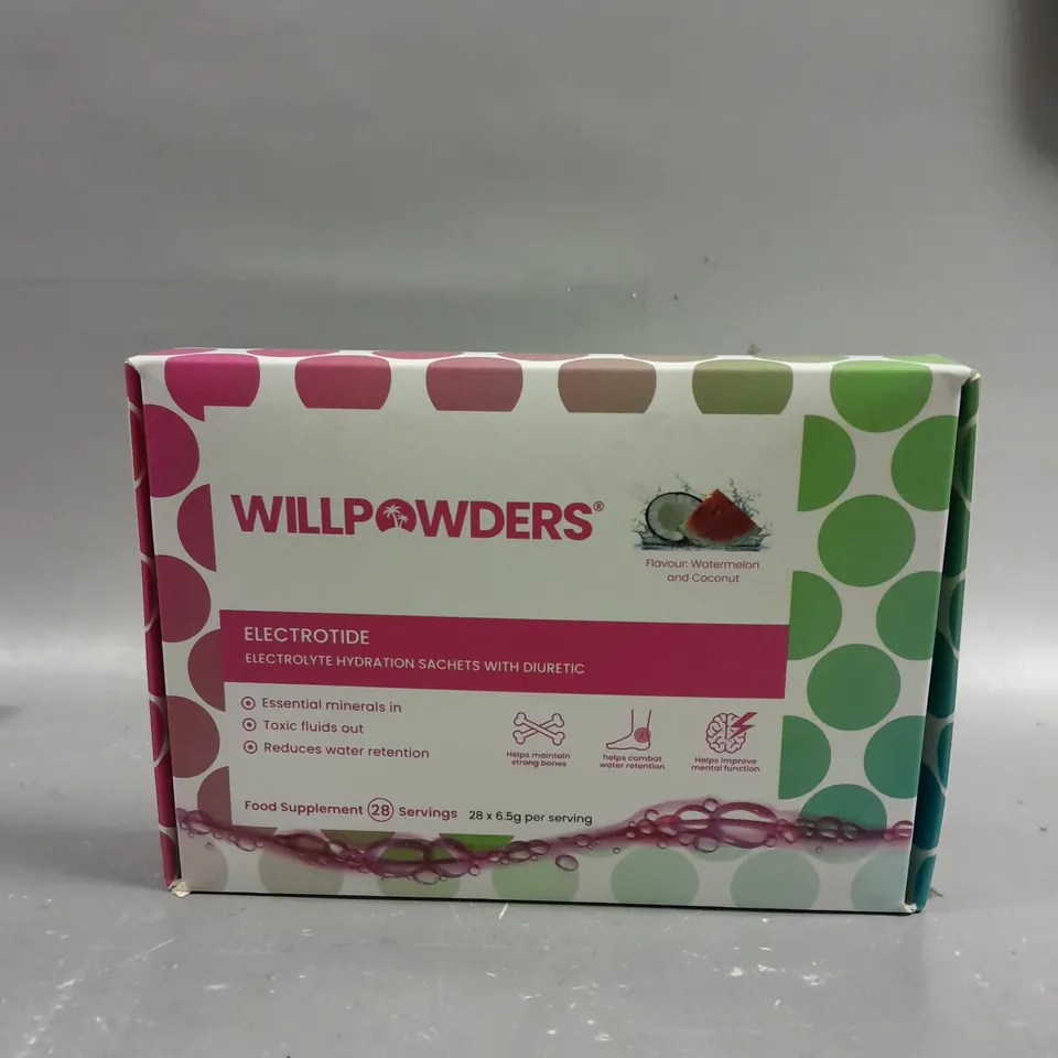 WILLPOWDERS ELECTROLYTE HYDRATION SACHETS - 28 X 6.5G
