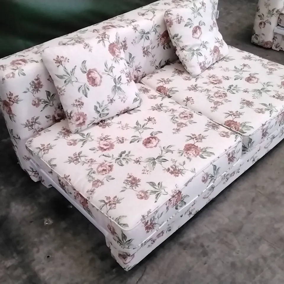 DESIGNER 2 SEATER FLORAL PATTERNED SOFABED