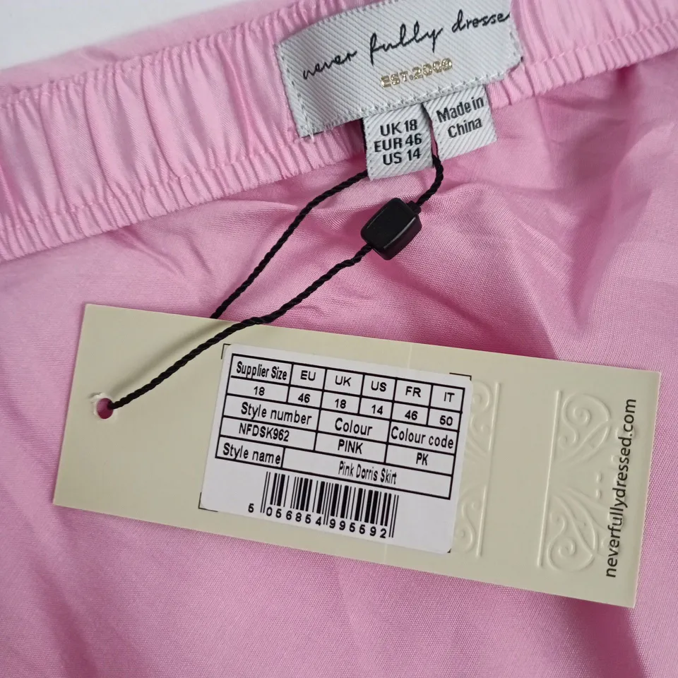 NEVER FULLY DRESSED PINK DORIS SKIRT – UK 18 (EU 46, US 14)