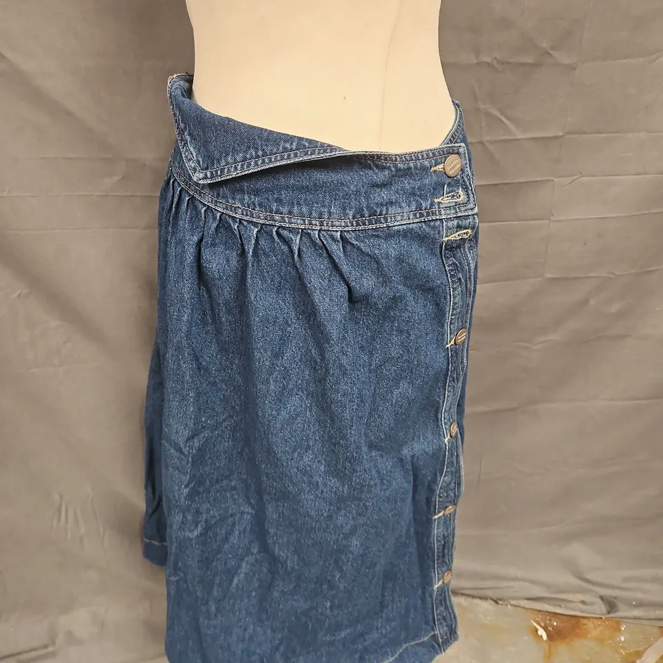 DAMSON MADDER HOLLIS MIDI SKIRT IN DALLAS WASH INDIGO SIZE 12