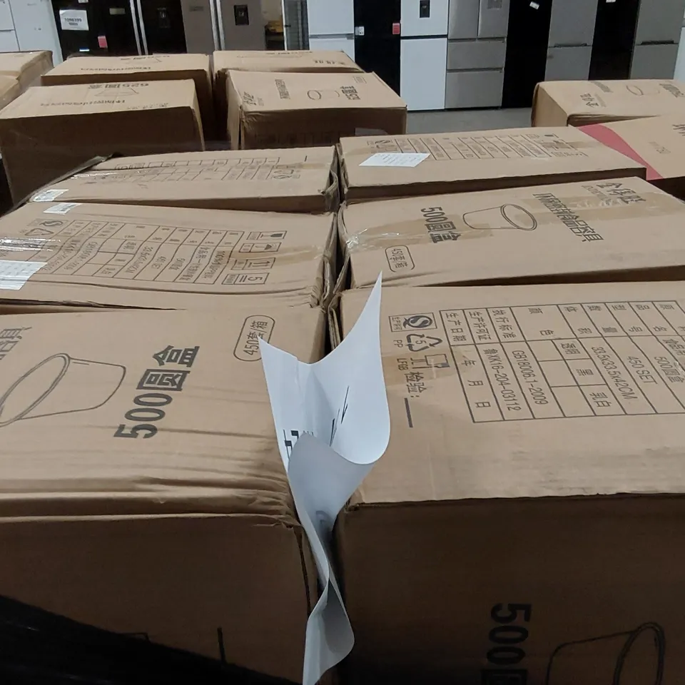 PALLET TO CONTAIN A LARGE ASSORTMENT OF SEALED FOOD CONTAINERS 