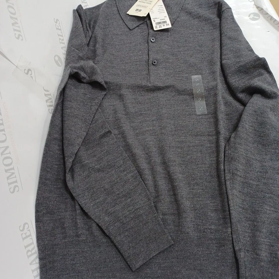 UNI QLO EXTRA FINE MERINO POLO - SMALL