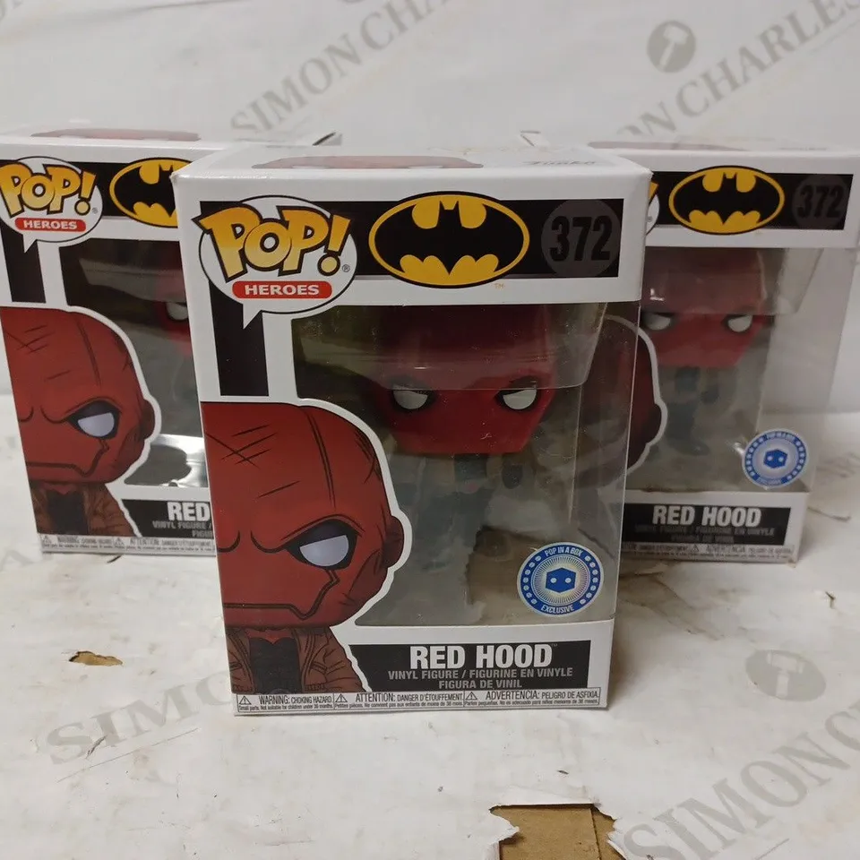 LOT OF 3 POP! VINYL BATMAN RED HOOD