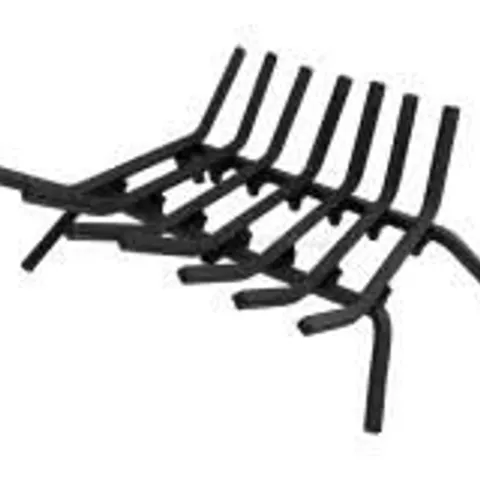 BOXED COSTWAY 18 INCH FIREPLACE LOG GRATE HEAVY DUTY STEEL FIREWOOD BURNING RACK HOLDER